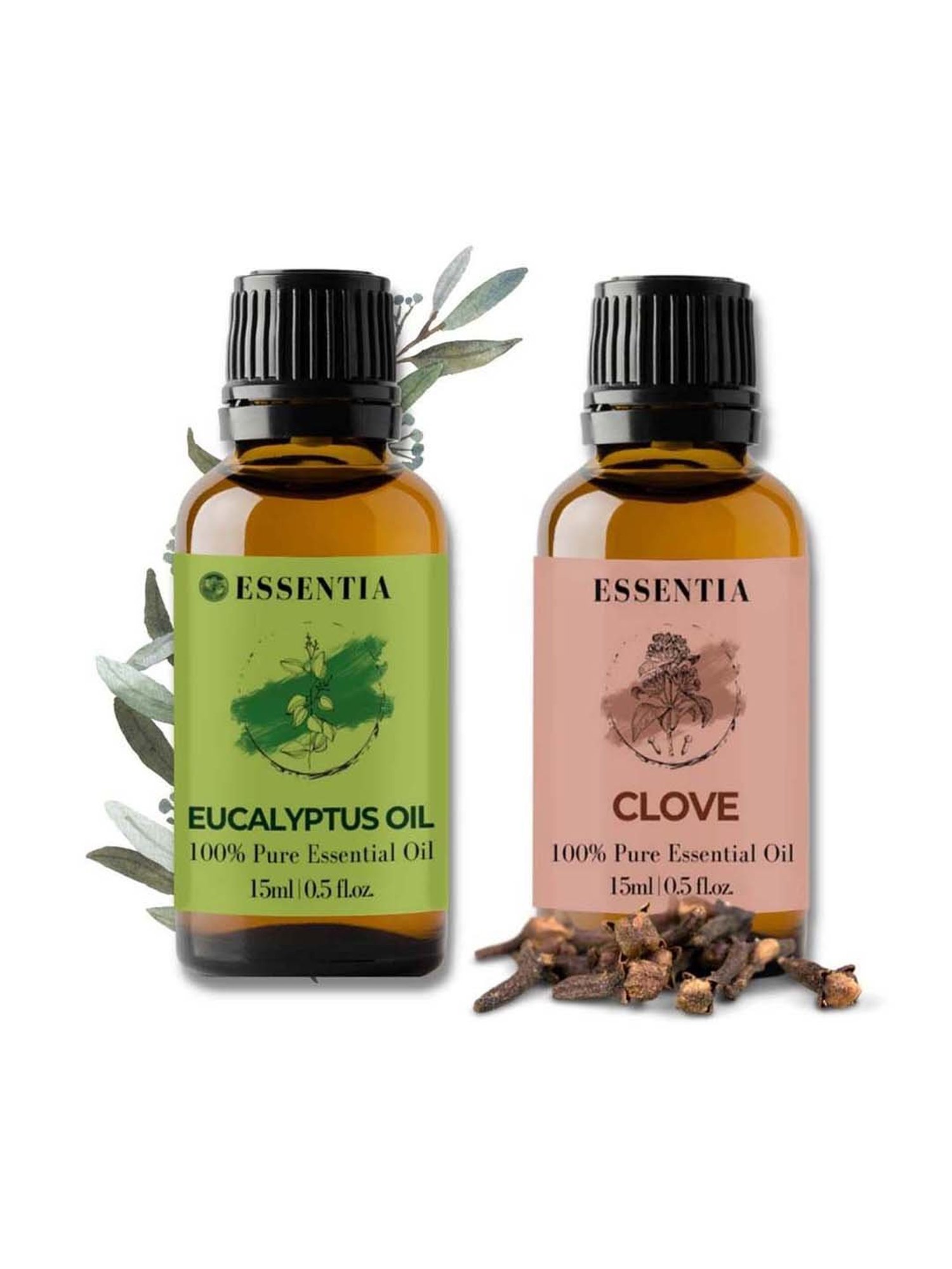 Essentia Extracts Combo of Eucalyptus & Clove Essential Oil