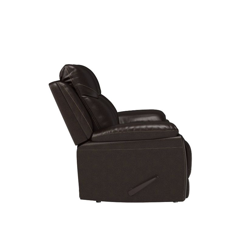 Aaron 2 Seat Wall Hugger Recliner Loveseat Renu Leather Coffee Brown - ProLounger