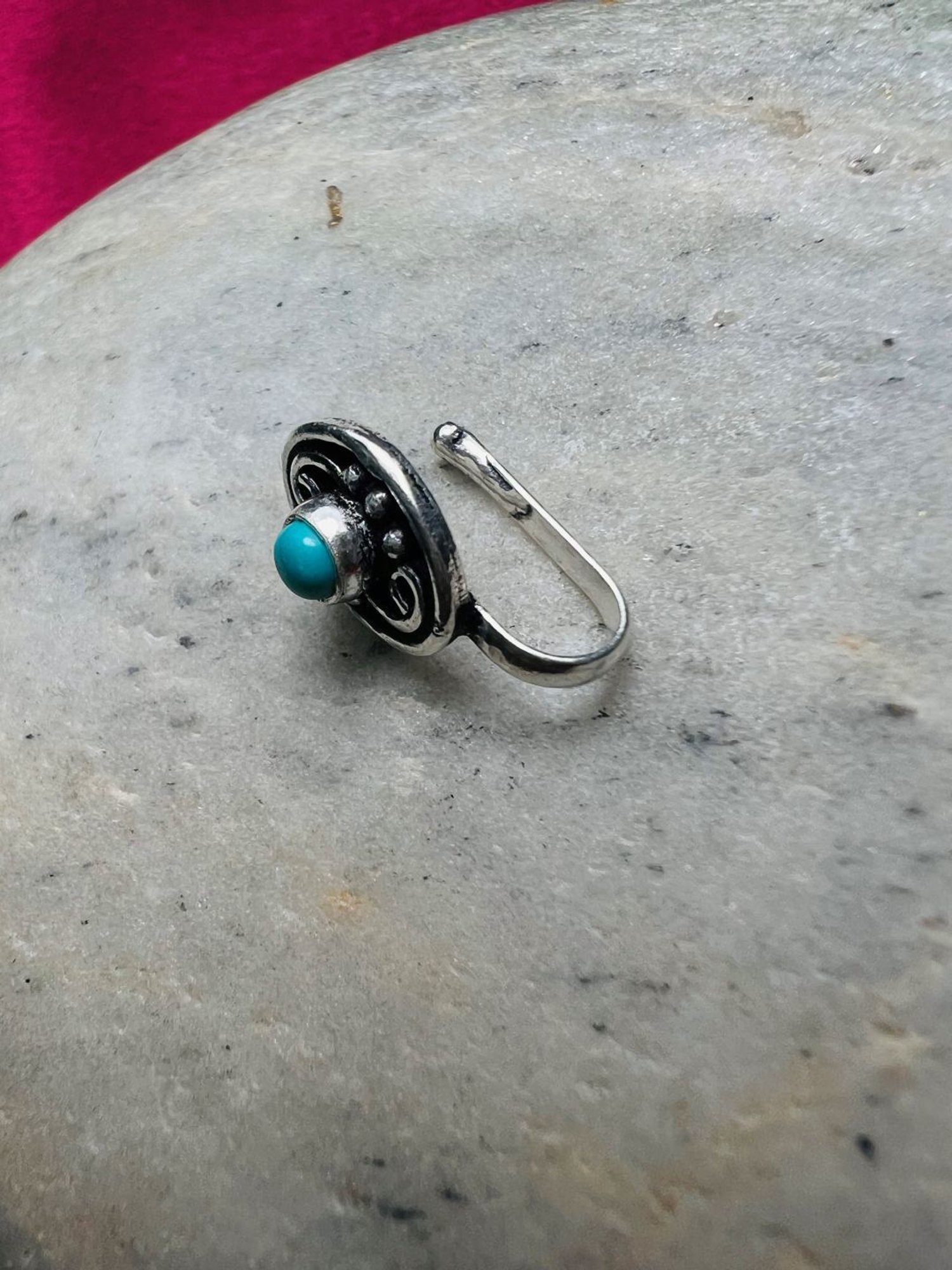 Arte Jewels 92.5 Silver handcrafted Nosepin for Women & Girls