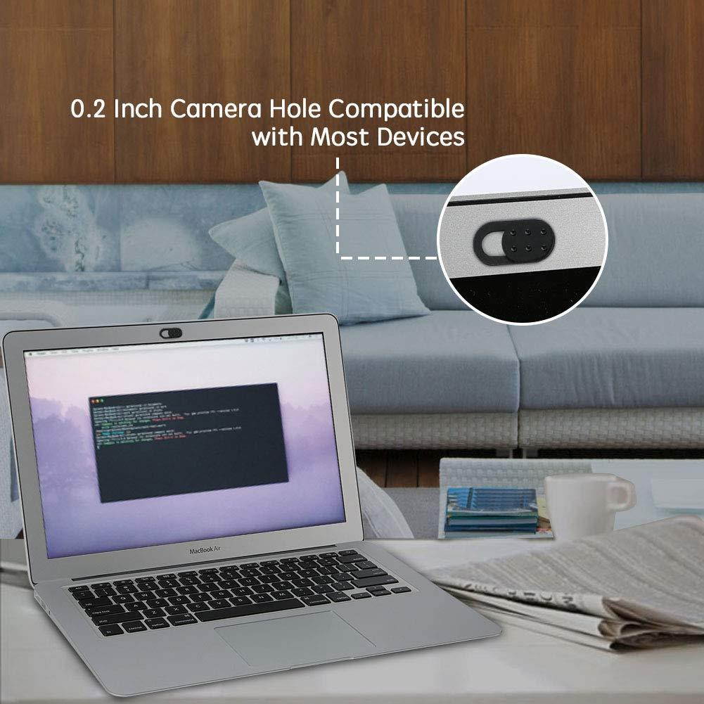 Camera Cover Slide, Webcam Cover Slider, Smartphone Webcam Sticker, Laptop Camera Cover (3 Pack (3 Black + Cleaning Paper))