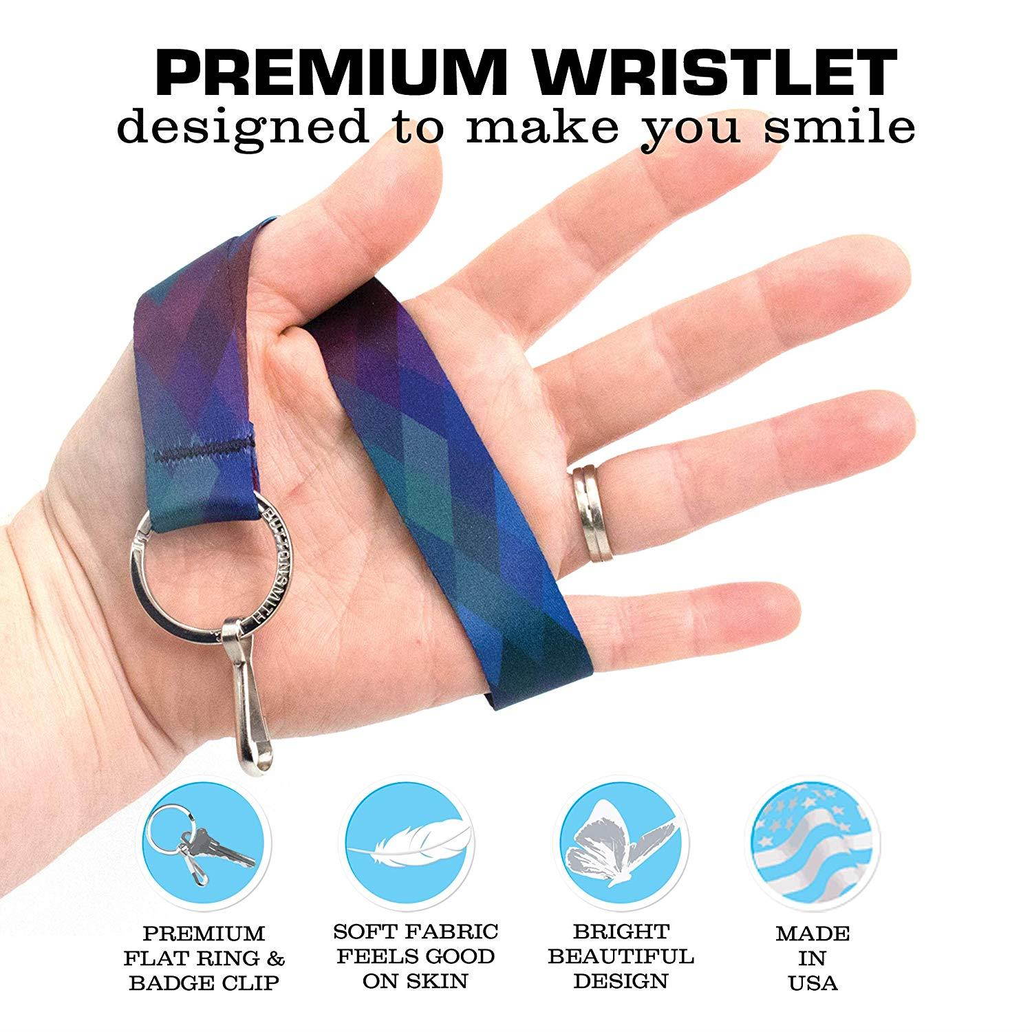 Buttonsmith Diamond Premium Wristlet - Made in USA