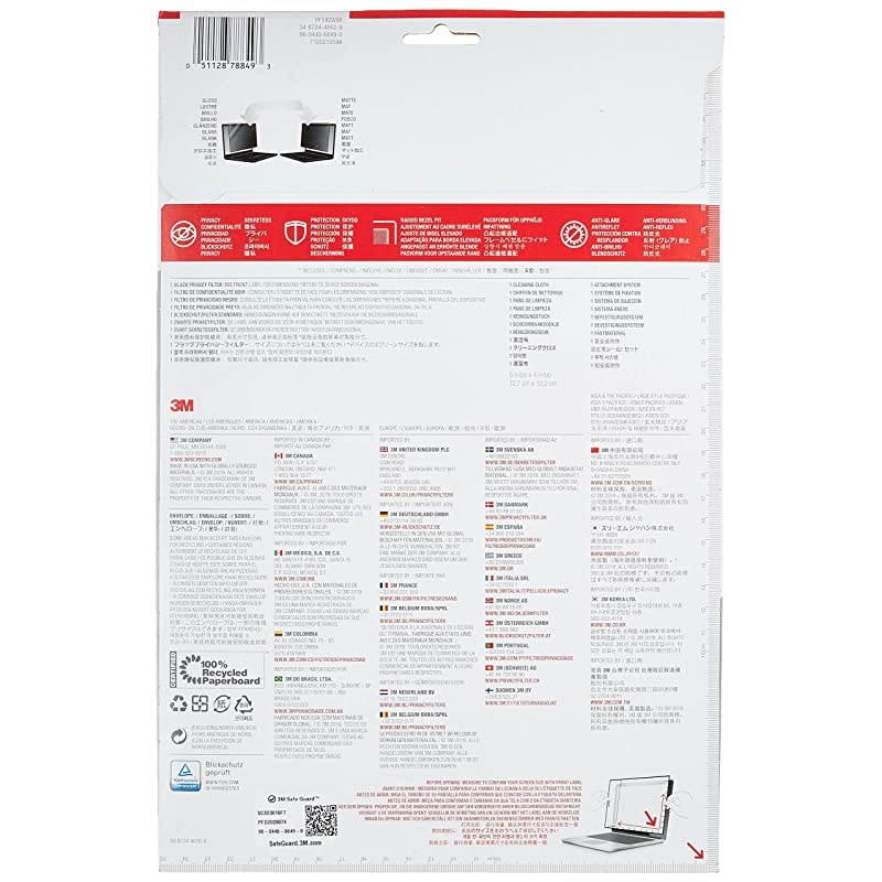 Privacy filter for 14 Inch Widescreen Laptop COMPLY Attachment for FlipShare Reversible GlossMatte Reduces Blue Light Screen Protection 169 Aspect Ratio PF140W9B