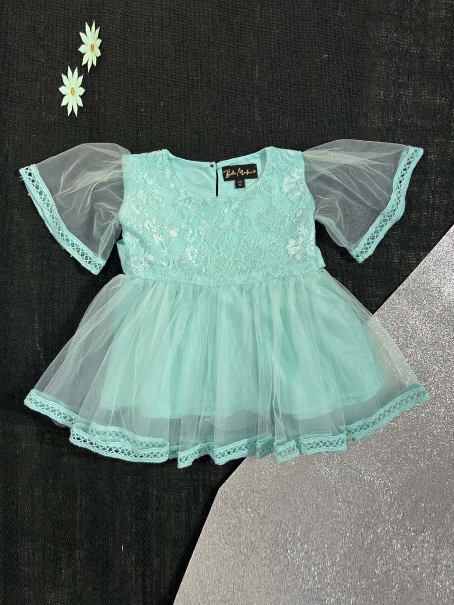 Pink Chick Kids Navy Solid Party Gowns