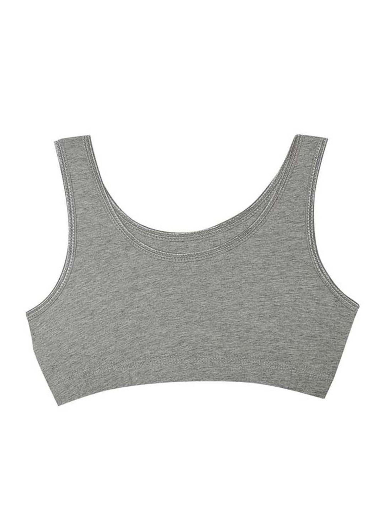 Tiny Bugs Kids Grey Cotton Printed Sports Bra