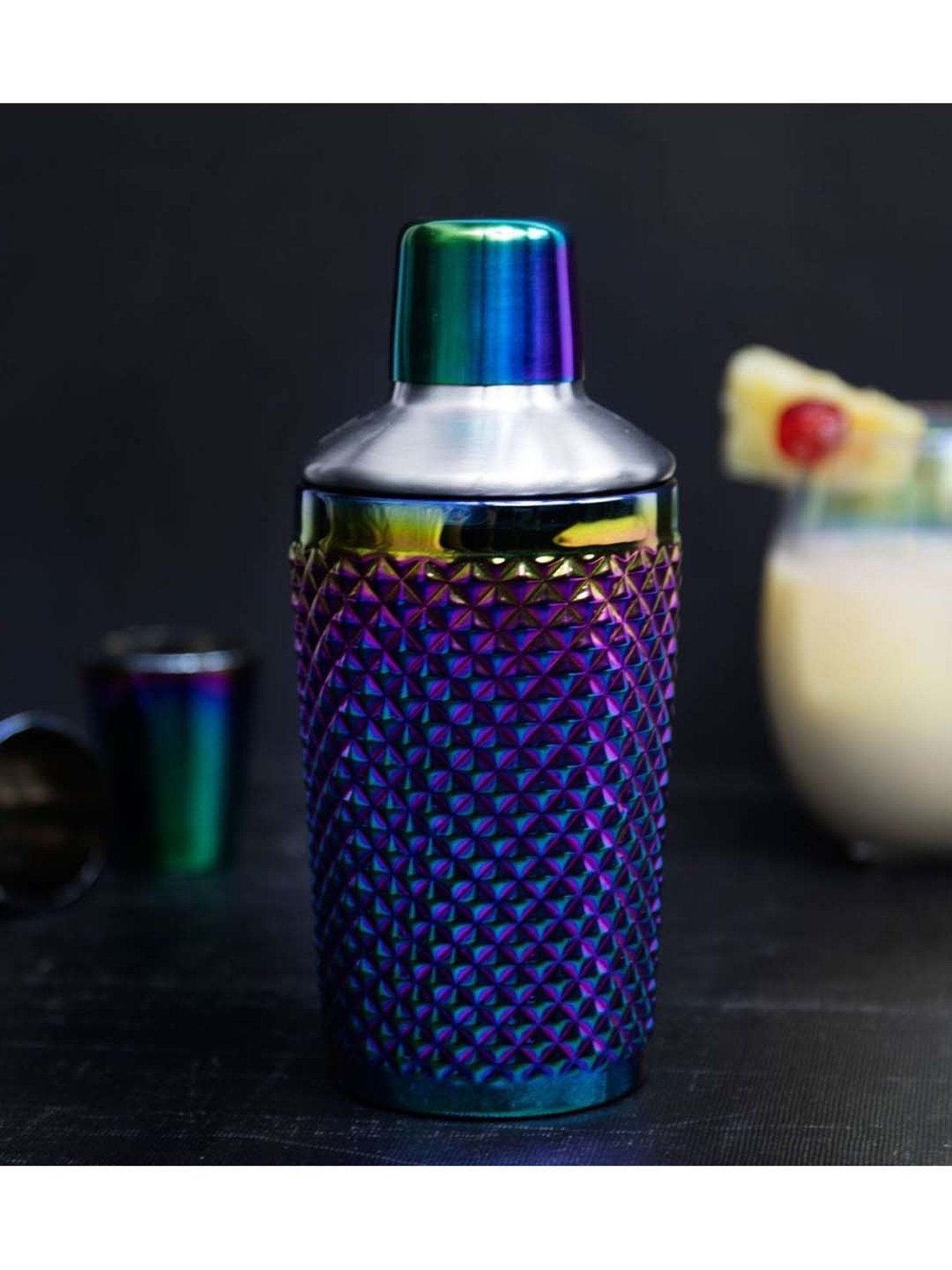 BarCraft Multicolor Stainless Steel Cocktail Shaker (0.3 L)