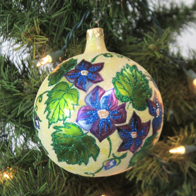 Larry Fraga Nosegay Ornament Ball Floral Flower  -  Tree Ornaments