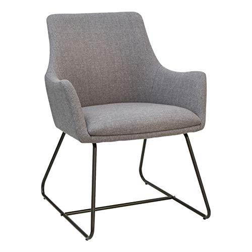 Lorell LLR68562 25.1 x 26.1 x 33.5 in. Gray Flannel Guest Chair with Sled Base, Gray