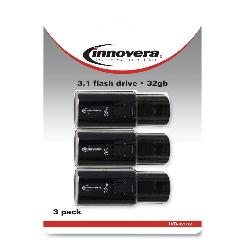 Innovera USB 3.0 Flash Drive, 32 GB, 3/Pack 82332