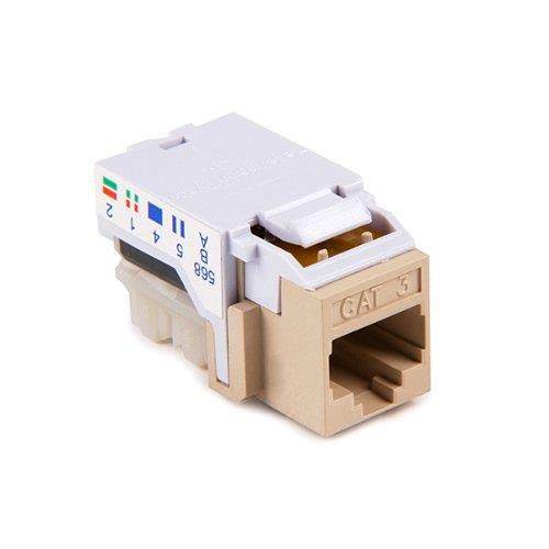 Hellermann Tyton RJ11FC3-I Category 3-6P6C RJ11 USOC Keystone Jack, Ivory