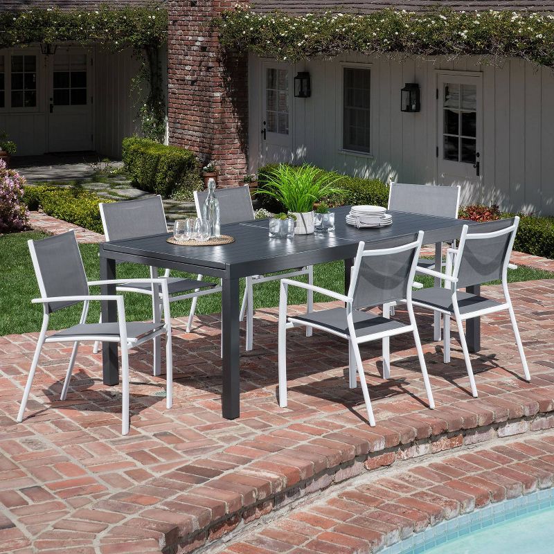 Naples 7pc Aluminum Patio Dining Set - Hanover