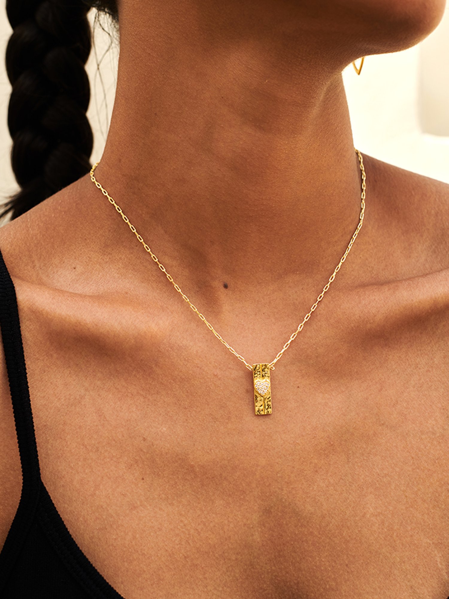 Perfectly Average Studded Heart Necklace