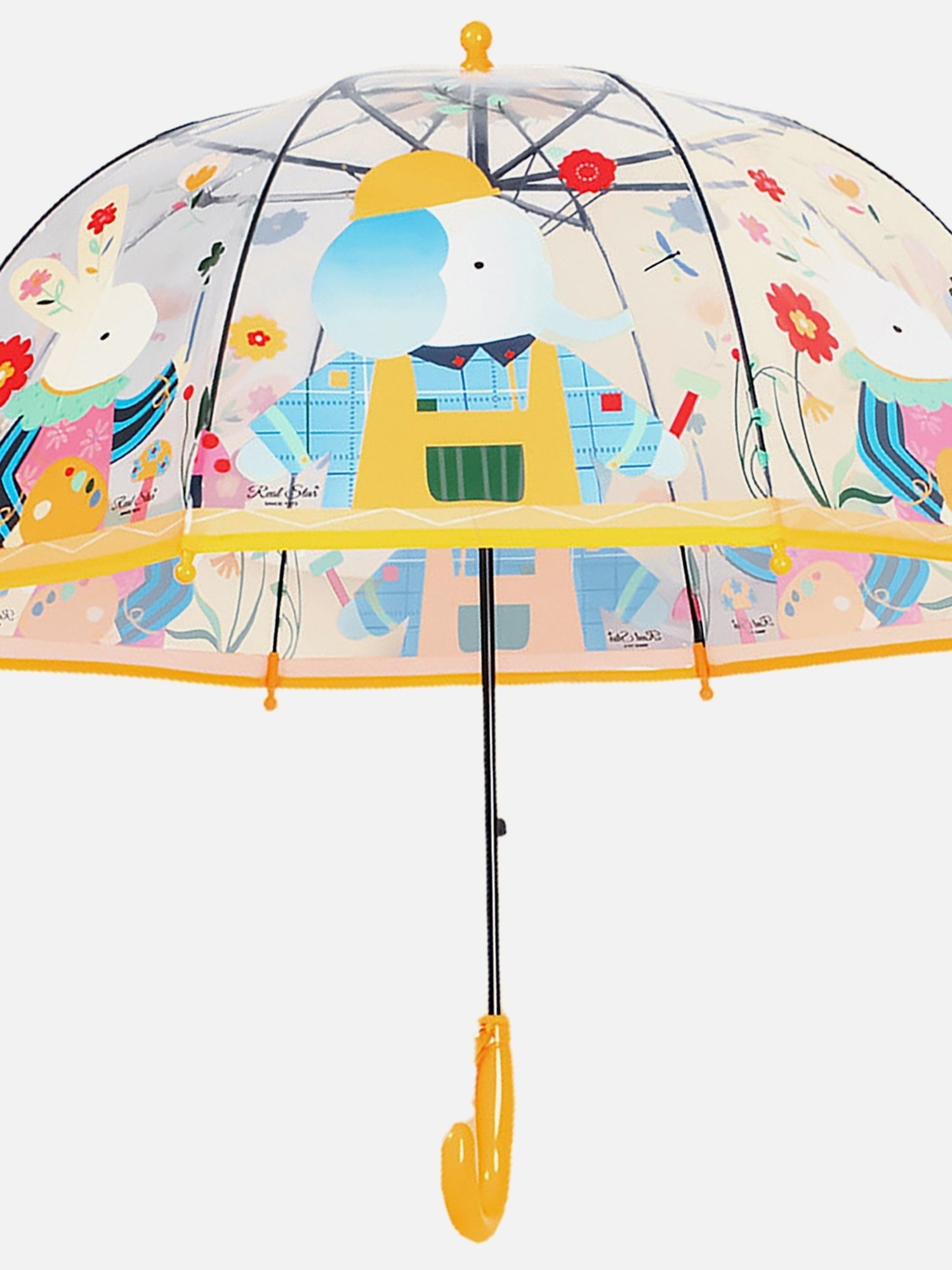 Little Surprise Box Yellow Polyester Printed 2 Fold Umbrella