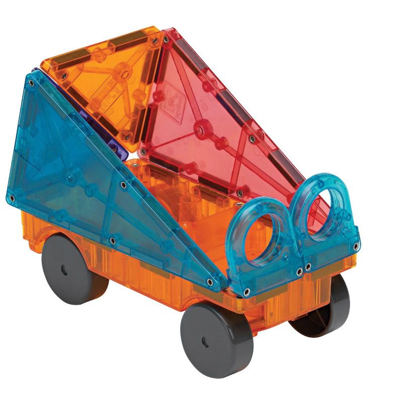 Magna-Tiles 3D Magnetic Building Tiles, Assorted Clear Colors, set of 48