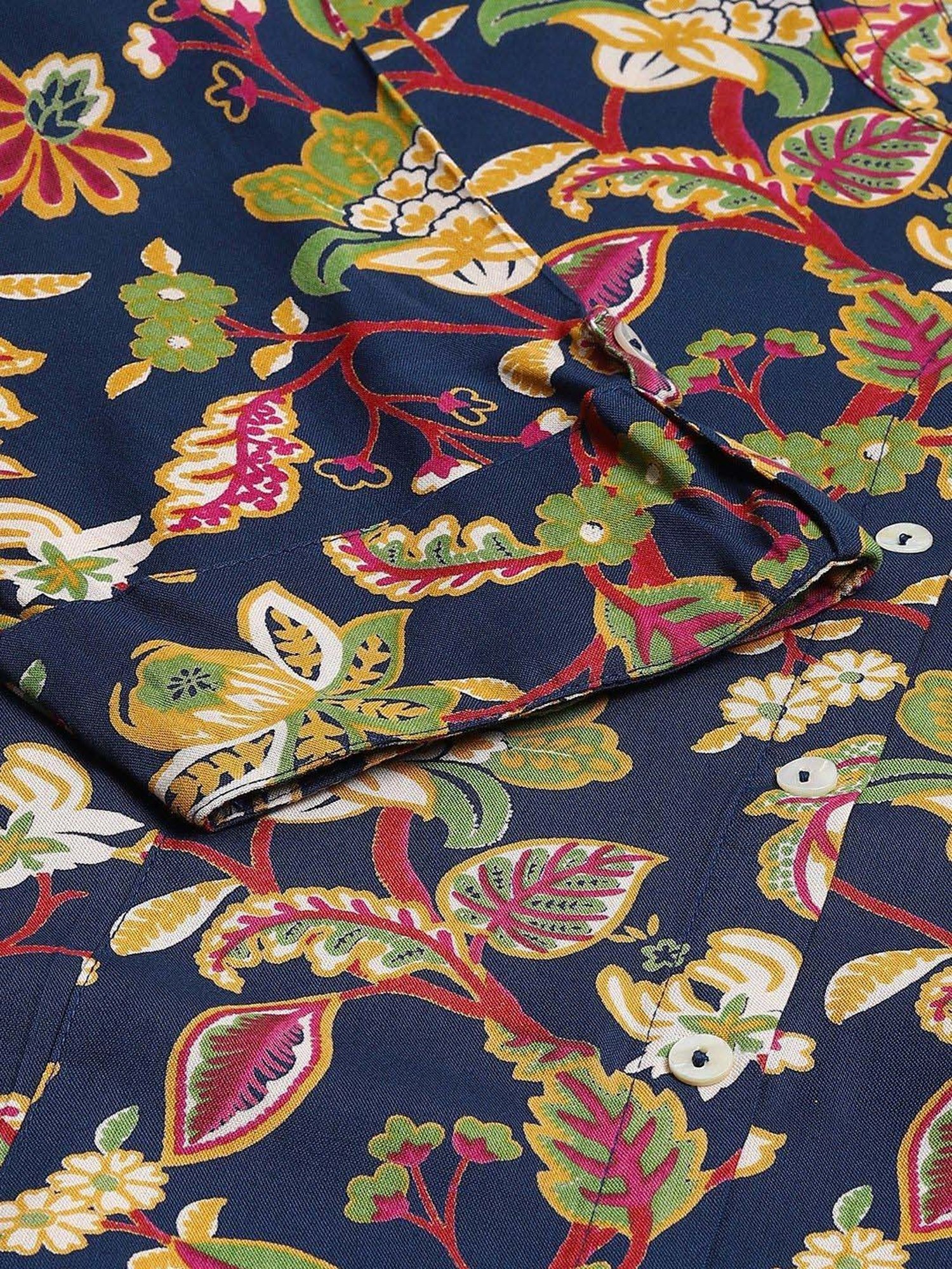 Divena Navy Floral Print Top