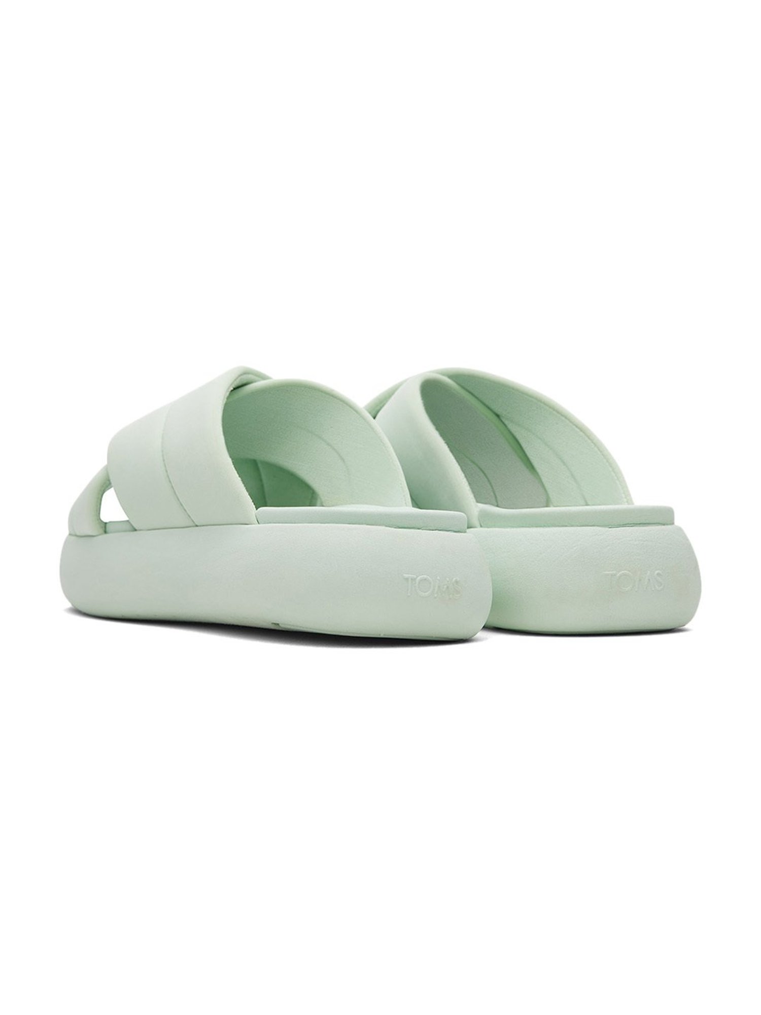 Toms Women's Mallow Crossover Green Slides