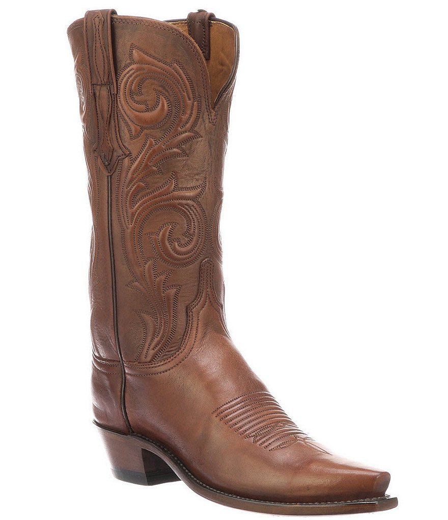 Lucchese Nicole Leather Embossed Western Boots