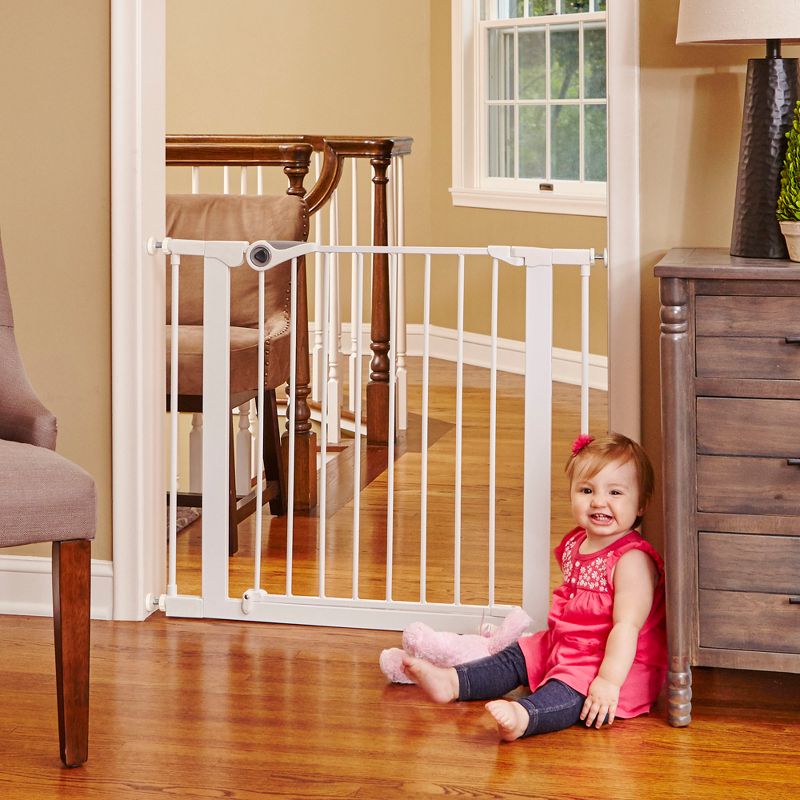 Toddleroo By North States Essential Walk Through Baby Gate - White 29.5" - 39.0" Wide