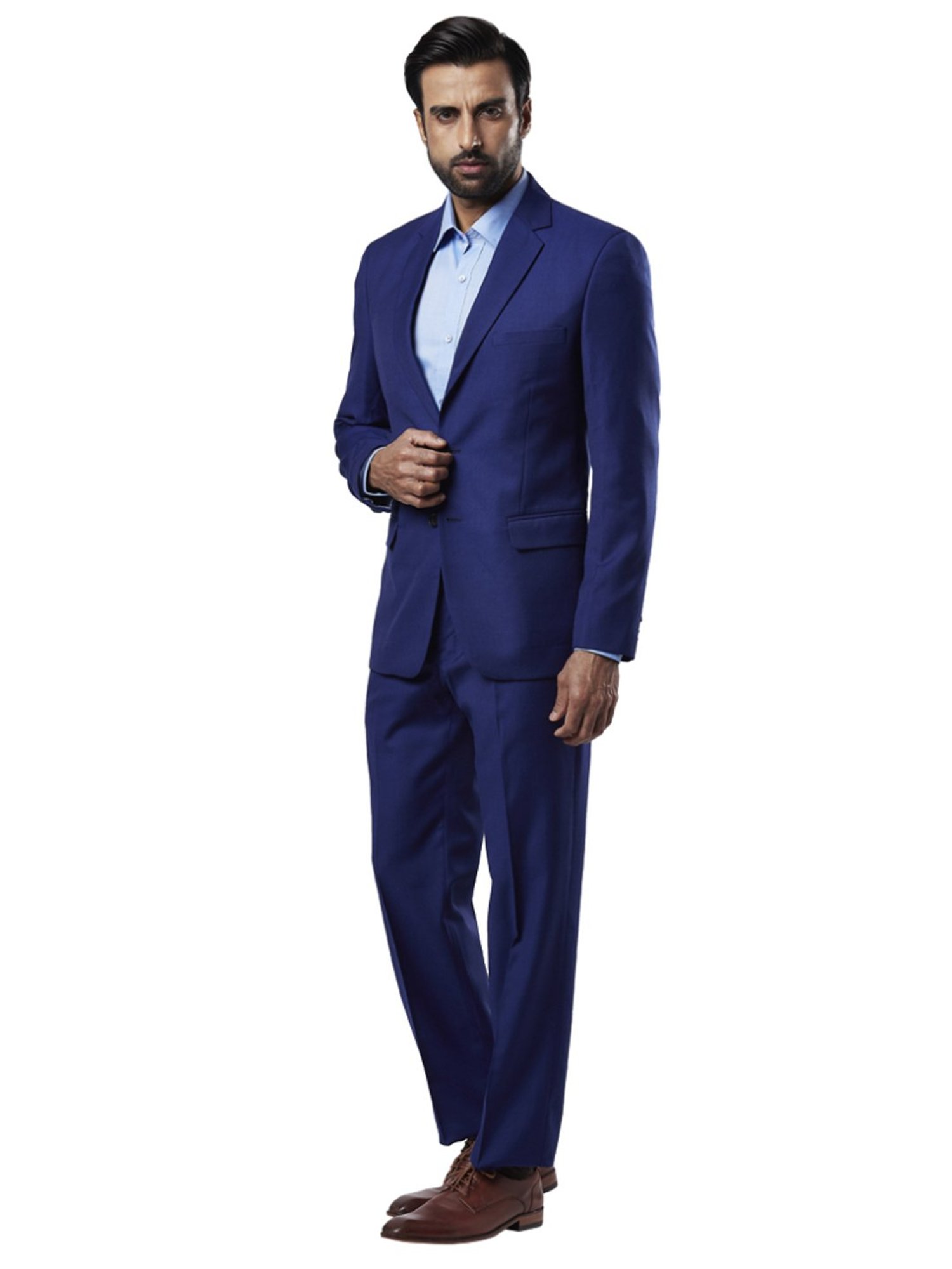 Raymond Blue  Regular Fit Two Piece Suit