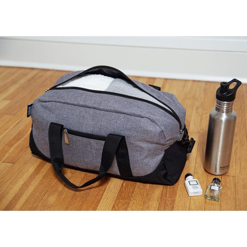 Wildkin Gray Tweed Overnighter Duffel Bag