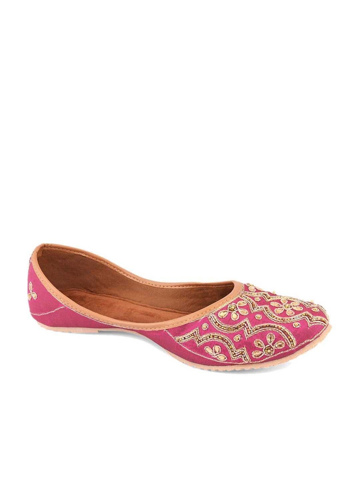 Desi Colour Women's Pink Ethnic Juttis