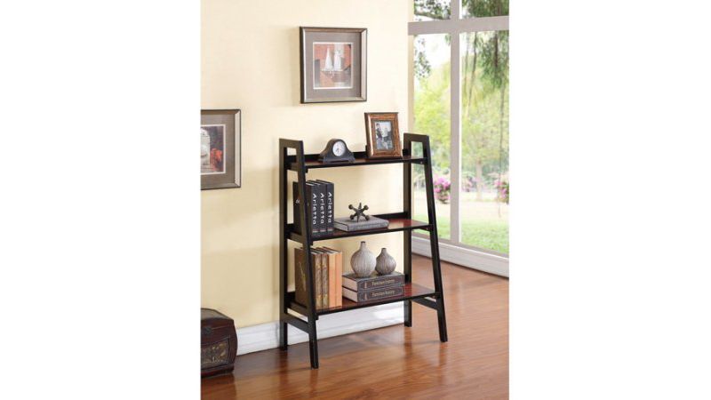 Furinno Turn-N-Tube 4 Tier Multipurpose Open Wood Display Shelf and Bookcase for Living Room, Dining Room, Bedroom, and Office Spaces, Espresso Black