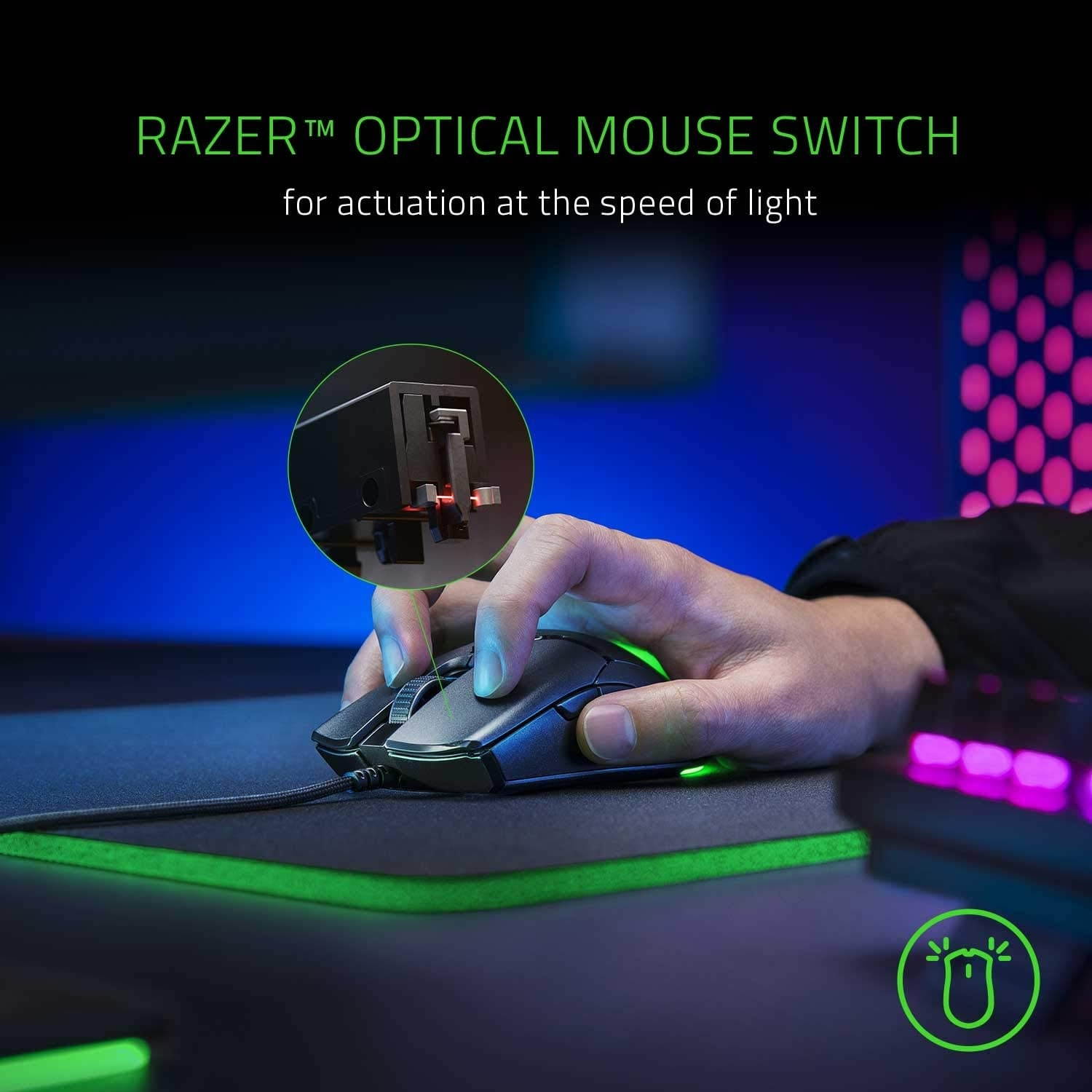 Razer Viper Mini Ultralight Gaming Mouse + Mouse Grip Tape Bundle: Classic Black