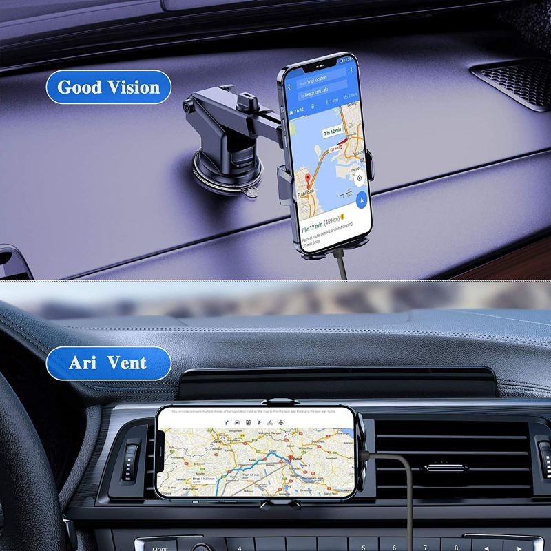 Wireless Car Charger Mount Auto-Clamping - FLYAMAPIRIT 10W Qi Fast Charging Air Vent Car Phone Holder Compatible with iPhone 12/pro max/Samsung S20/Note 20 All 4.7-6.7 Inch Phone (Black)