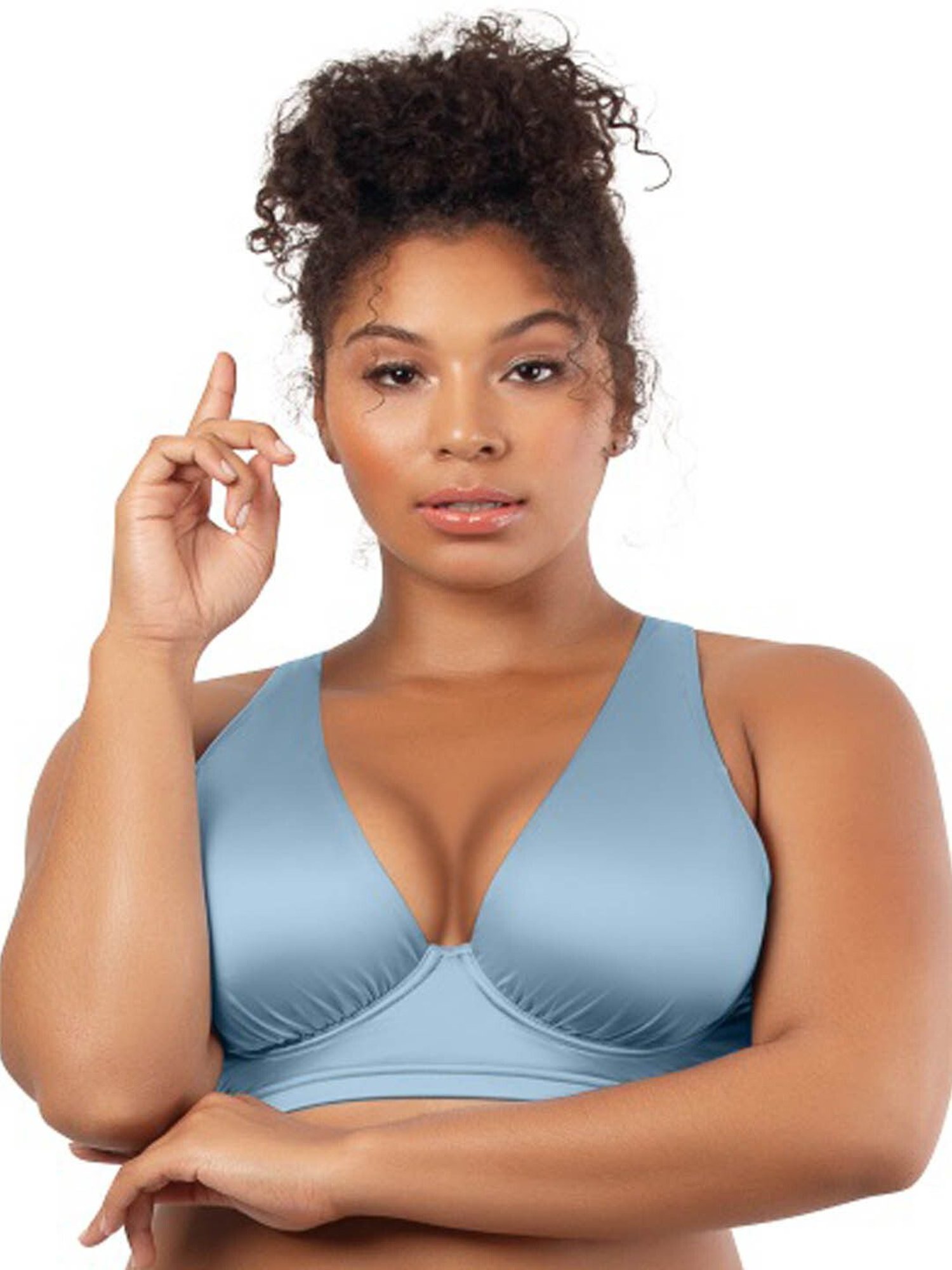 PARFAIT Dream Blue Longline Plunge Top