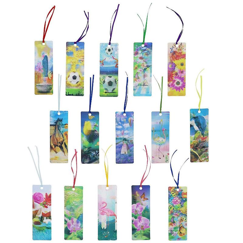 Paper Junkie 30-Pack 3D Lenticular Bookmarks for Books with Tassel (30 Pack)