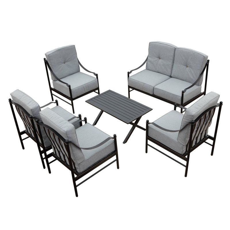 6pc Loveseat Patio Seating Set - Patio Festival