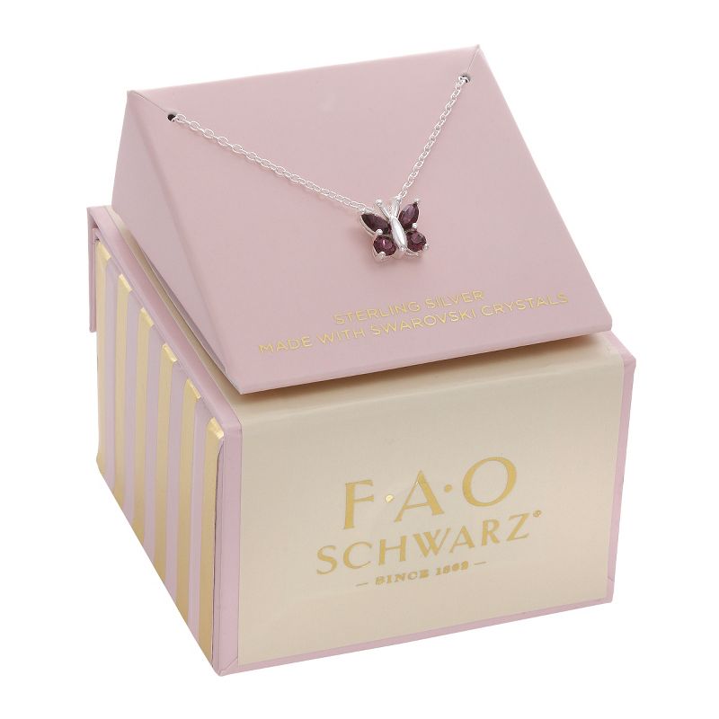 FAO Schwarz Sterling Silver Butterfly Pendant Necklace
