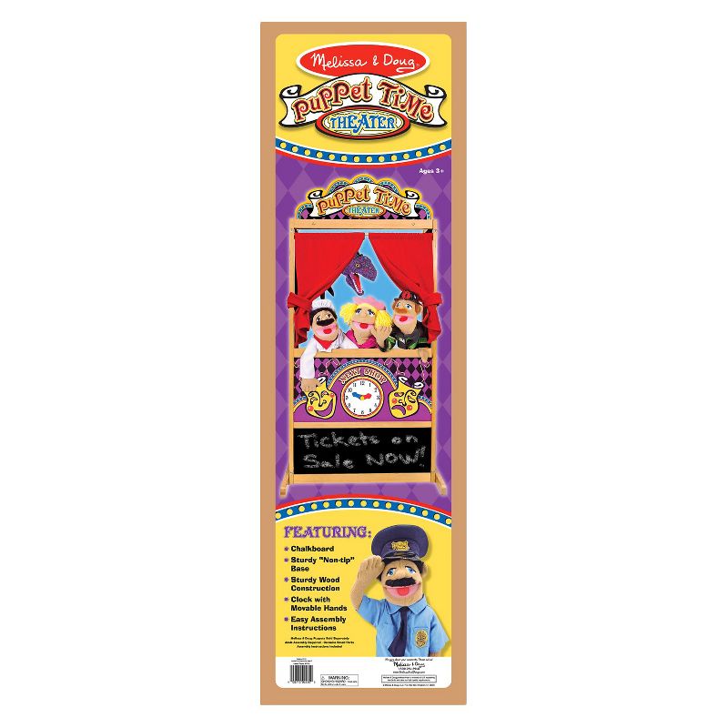 Melissa & Doug Deluxe Puppet Theater - Sturdy Wooden Construction