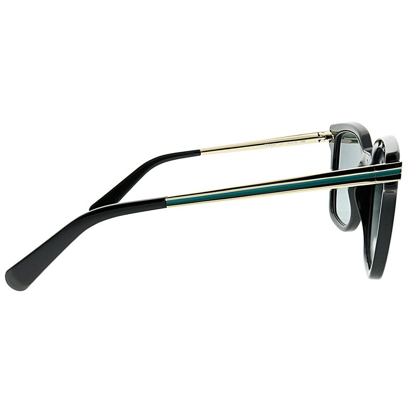 Salvatore Ferragamo SF 832S 001 Womens Square Sunglasses Shiny Black 52mm