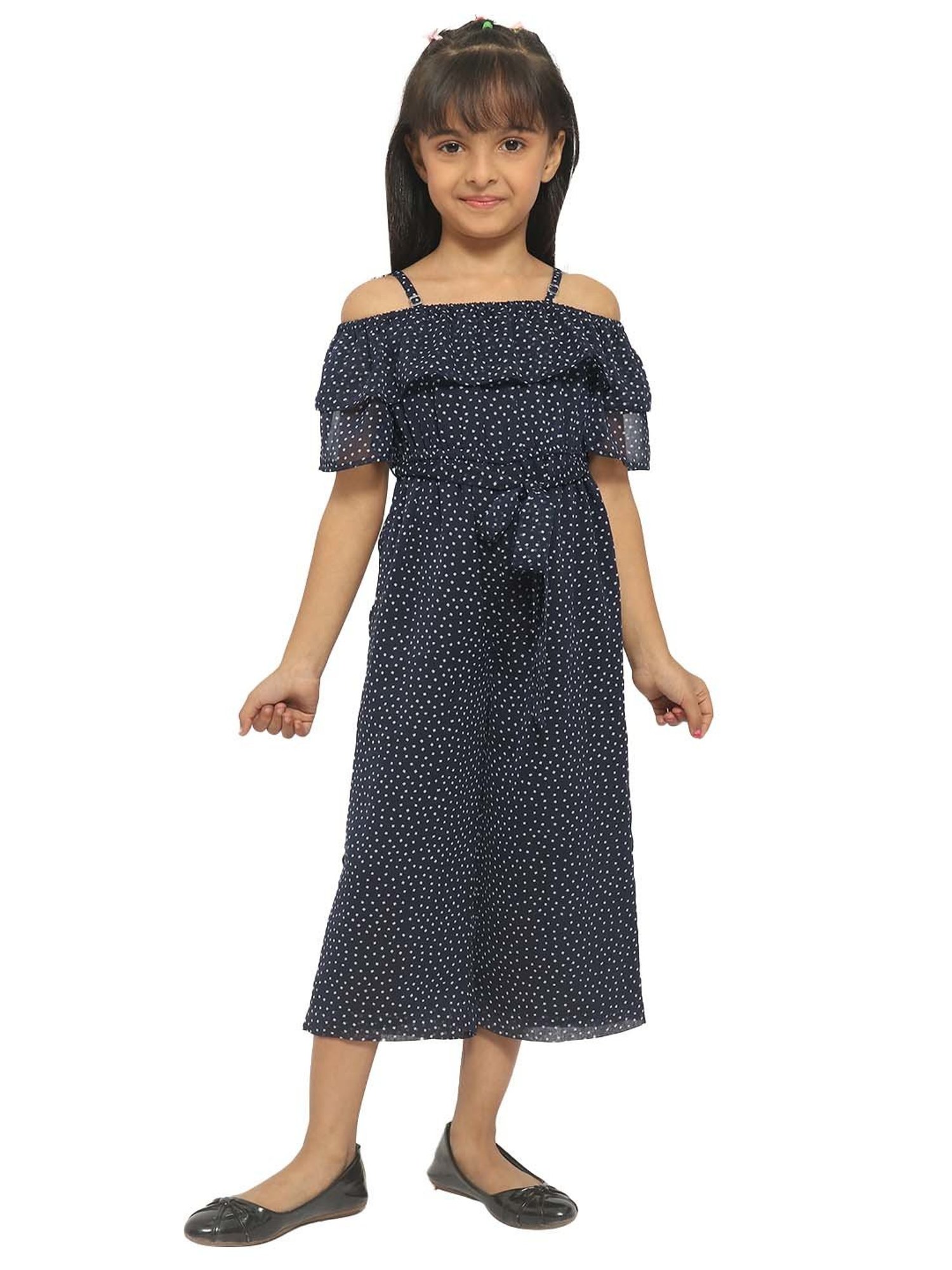 Nauti Nati Kids Navy Printed Jumpsuit