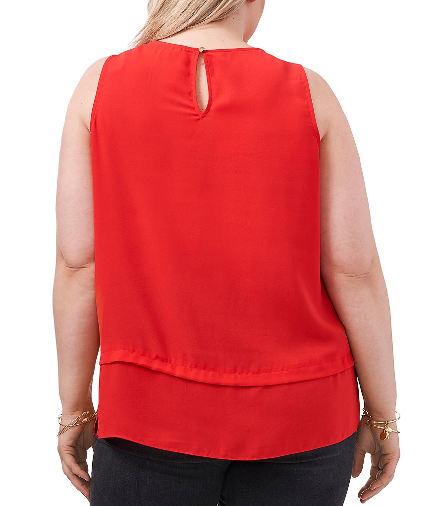 Bryn Walker Plus Size Pira Ponti Sleeveless Jewel Neck Oversized Tank