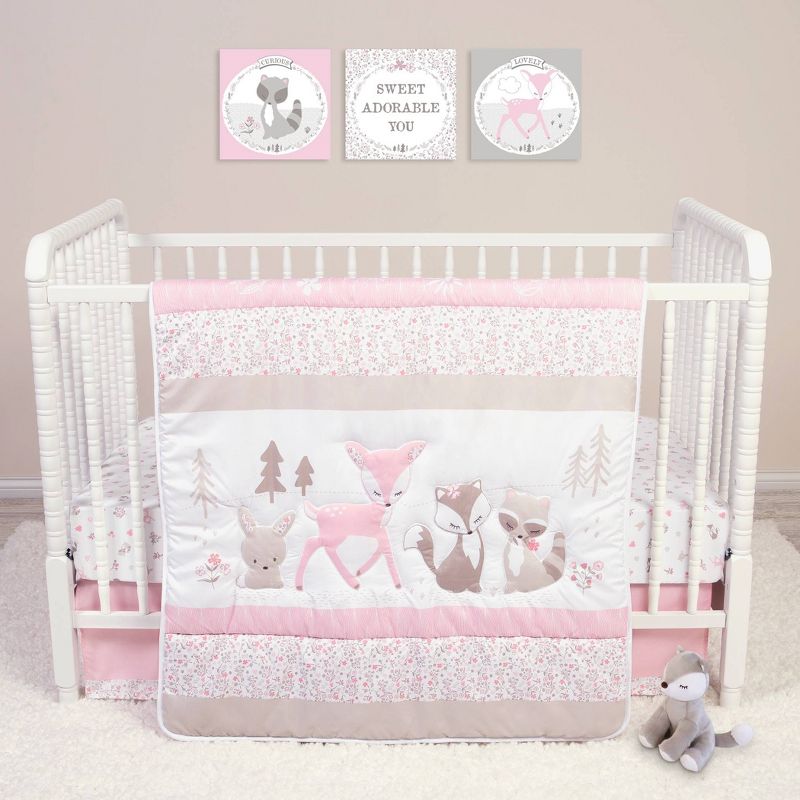 Sammy and Lou Sweet Forest Friends Crib Bedding Set - 4pc