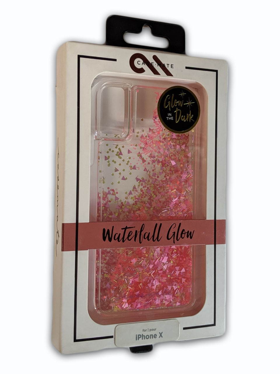 Case-Mate Waterfall Cascading Liquid Giltter Case for iPhone X - Pink Glow