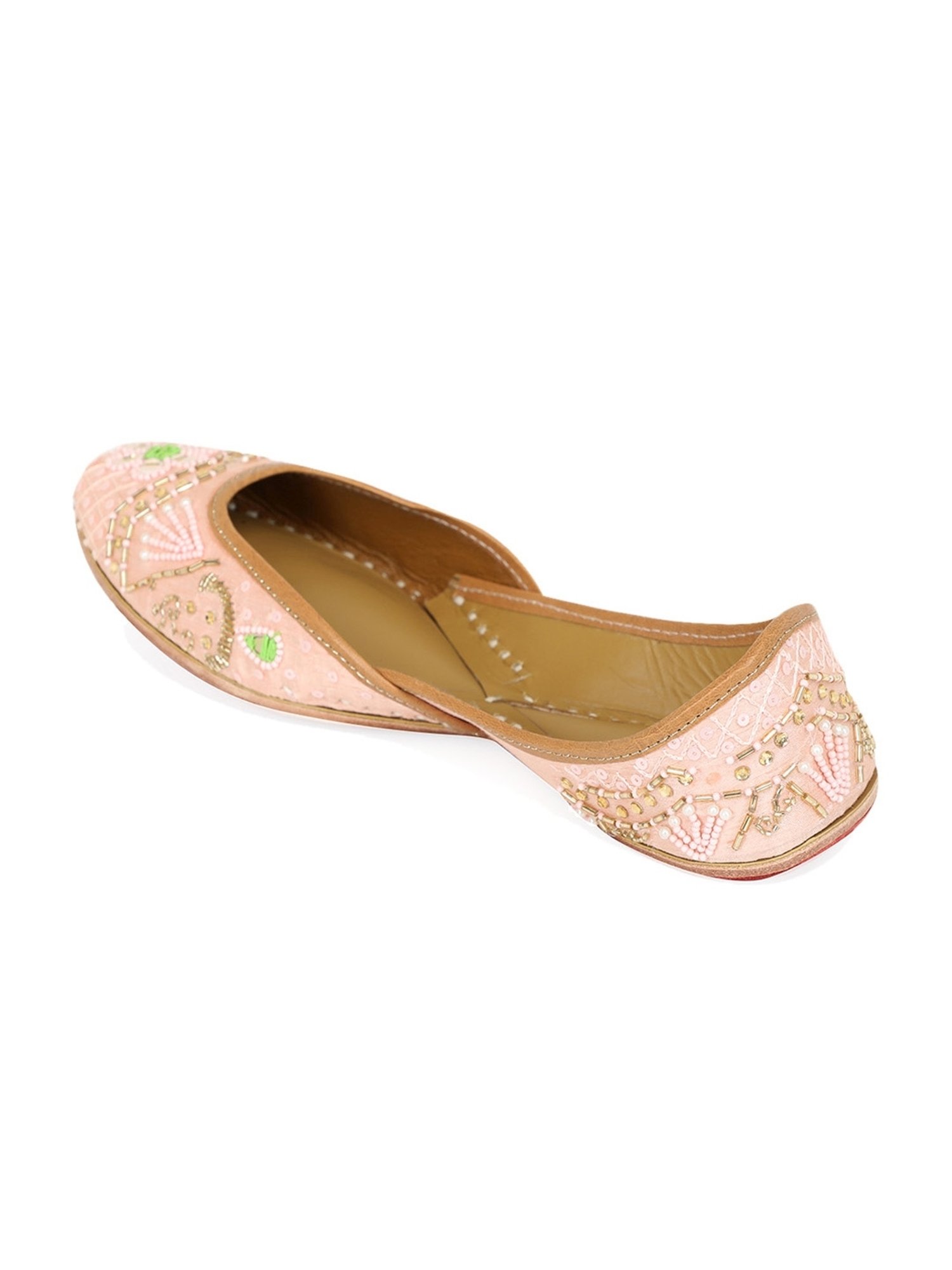 NR by Nidhi Rathi Women's Pink Ethnic Juttis