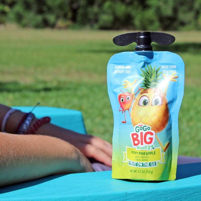 GoGo SqueeZ Big Variety Pack Apple Mango Banana Passfruit Pineapple Peach - 42.3oz/10ct