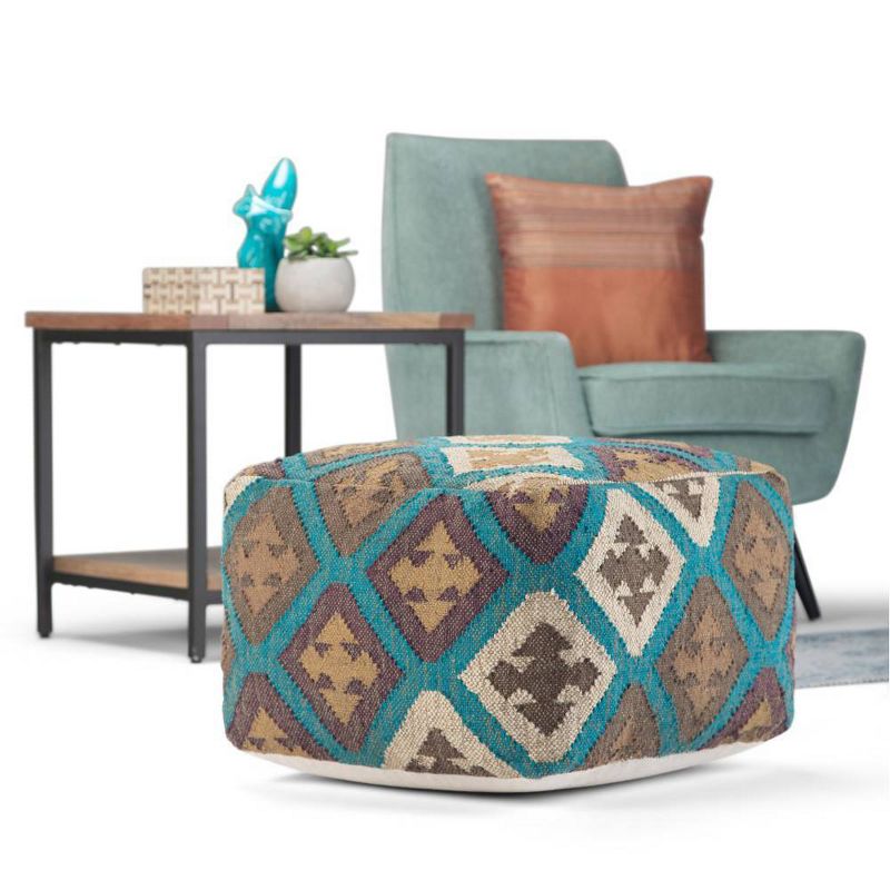 Alba Square Moroccan Inspired Pouf - WyndenHall