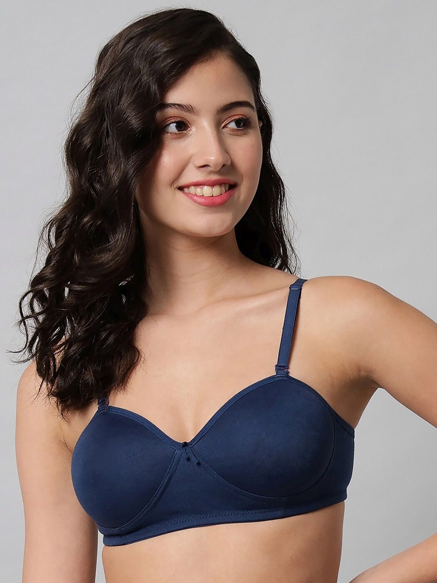 AROUSY Blue Cotton T-Shirt Bra