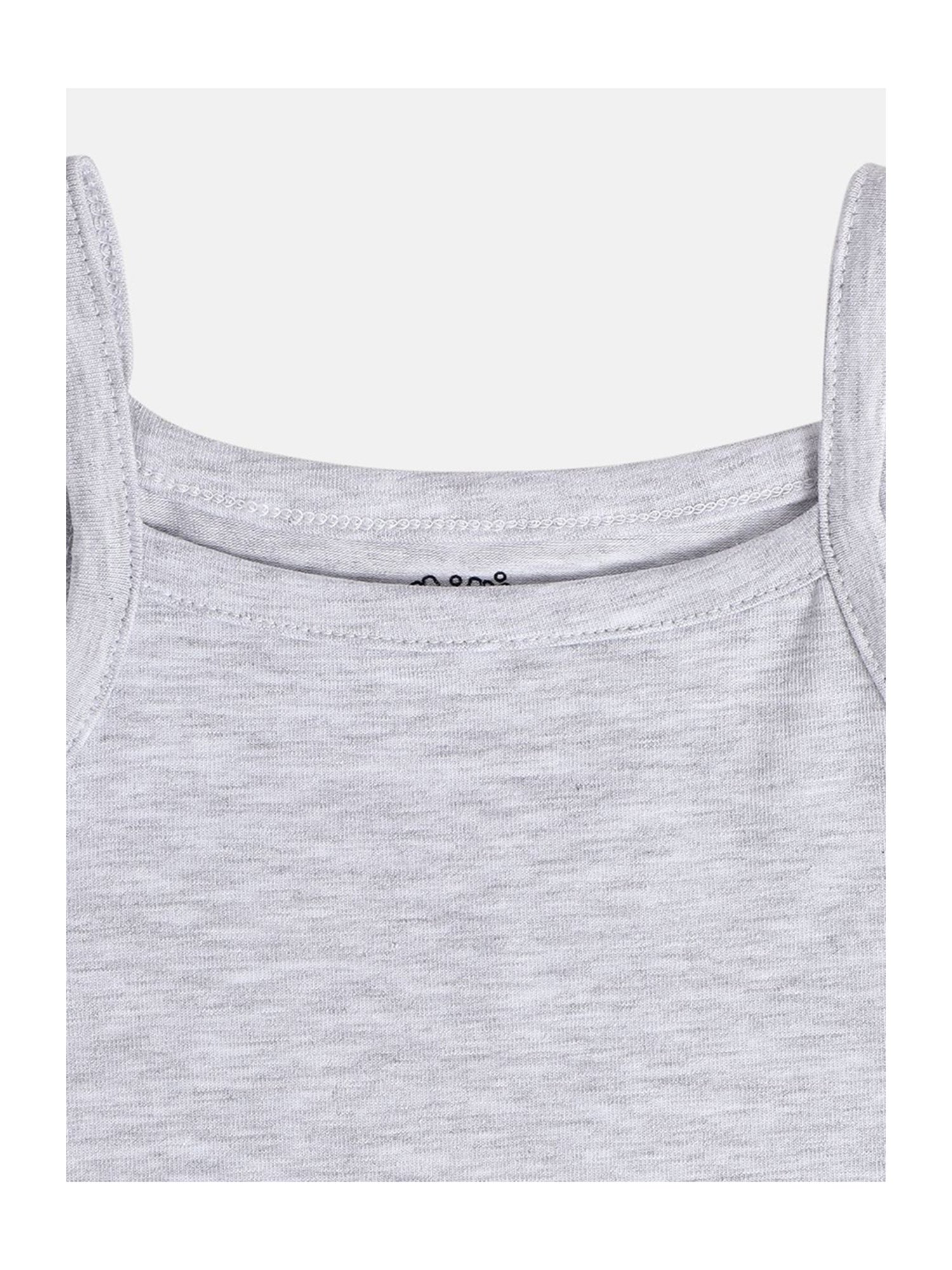 MINIKLUB Girls Grey & Purple Printed Camisole (Pack Of 2)