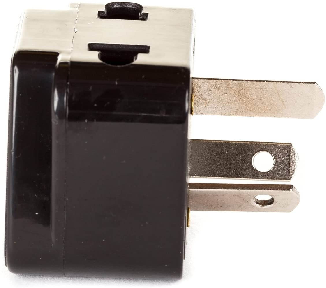 OREI 2 in 1 USA to Australia/China Adapter Plug - 2 Pack, Black
