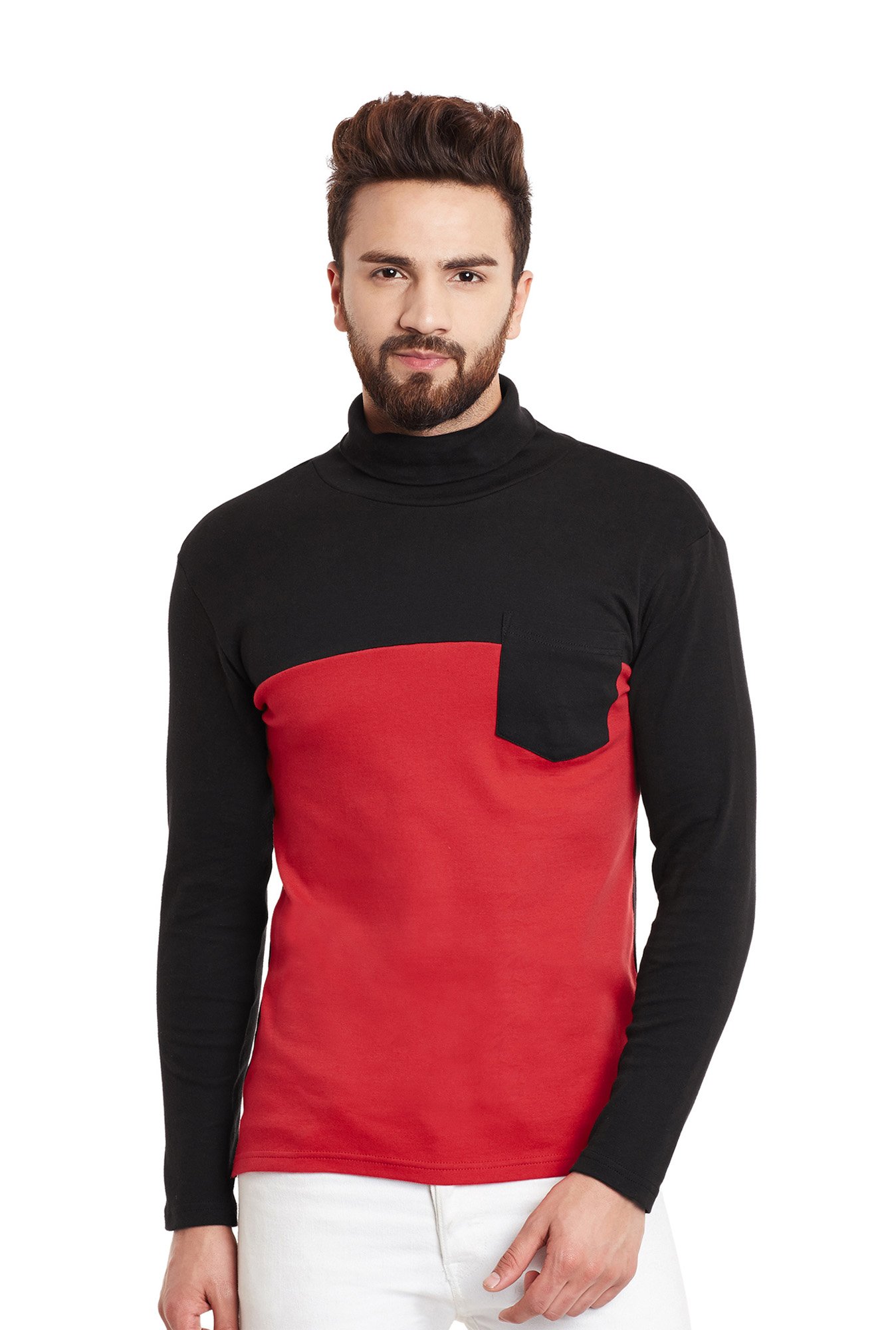 Hypernation Red High Neck T-Shirt