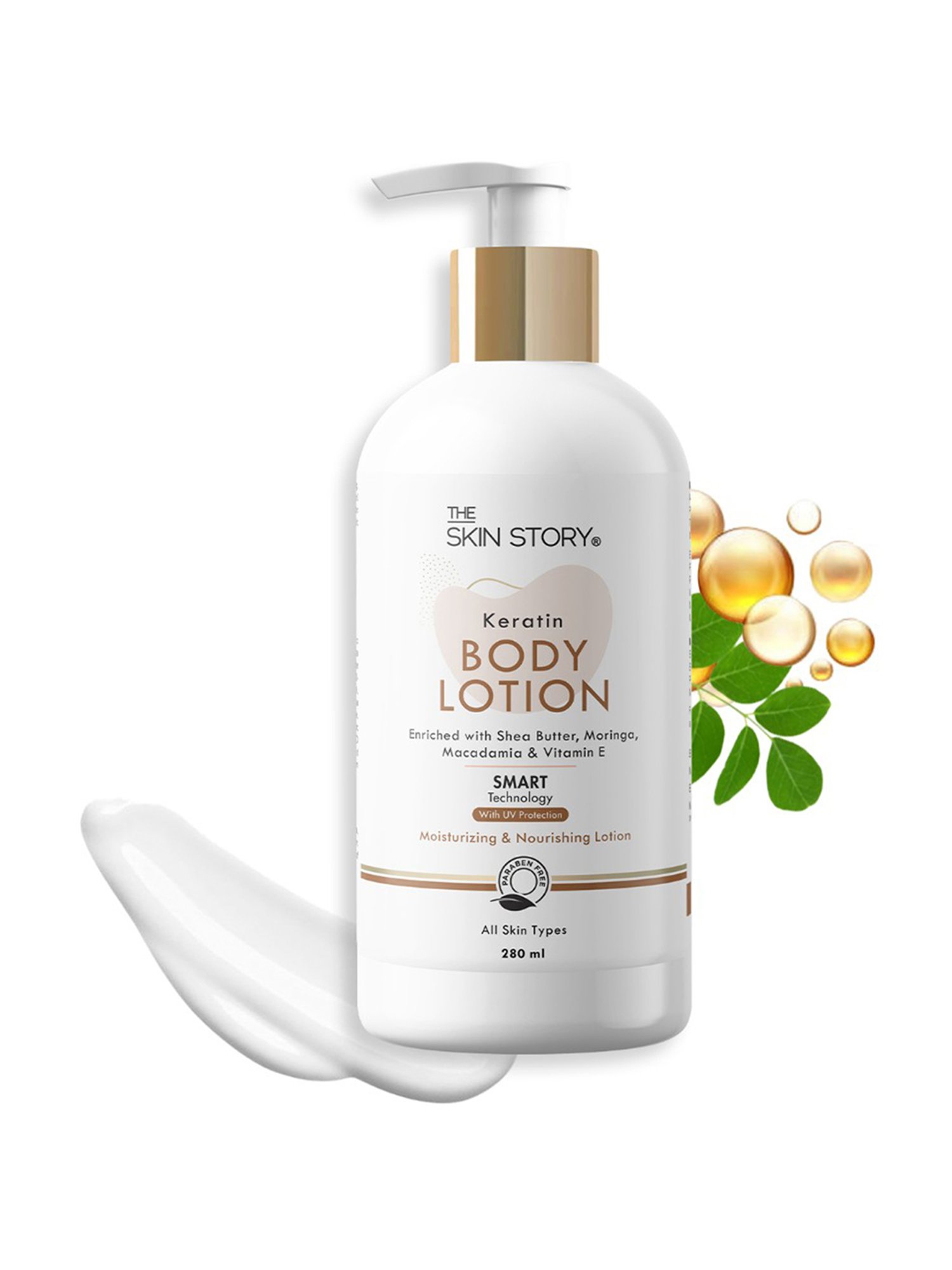 The Skin Story Vitamin E & Shea Butter Keratin Moisturizing & Nourishing Body Lotion - 280 ml