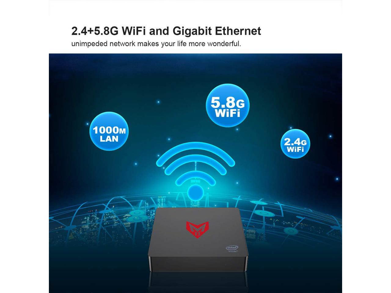 Beelink M2 Mini PC Licence Windows 10 8GB RAM LPDDR4 128GB SSD M.2 Intel Apollo Lake Pentium Silver J4205 Multimedia Office Desktop Computer HDMI 4K Display VESA Mount, Dual WiFi