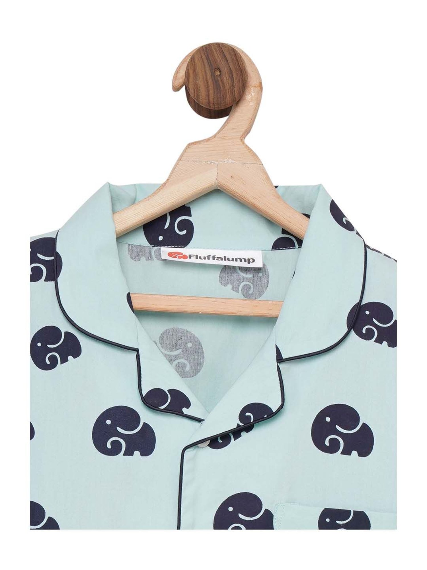 Fluffalump Boys Multicolor Cotton Printed Nightwear Top & Pants Set