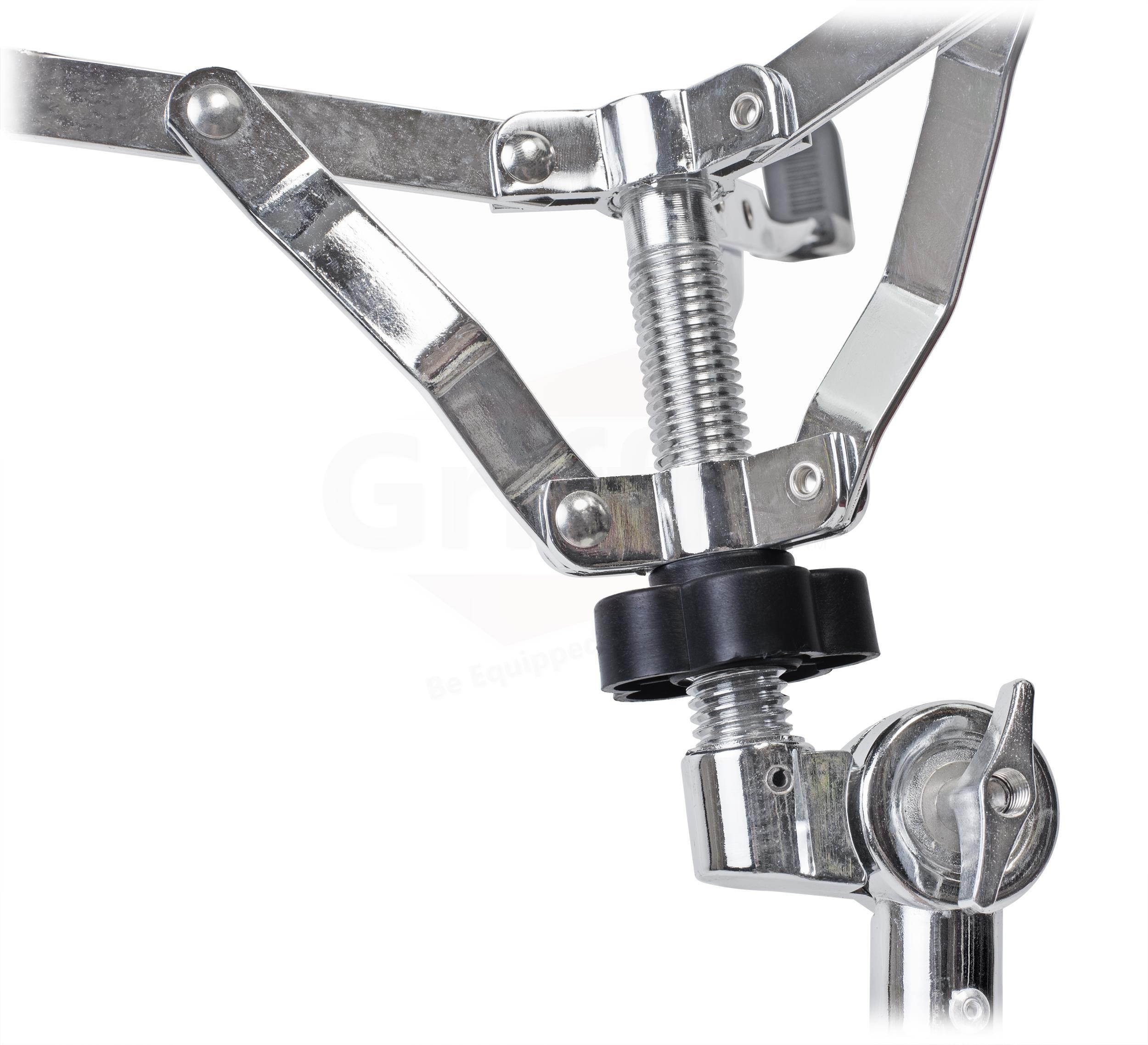 GRIFFIN Deluxe Snare Drum Stand | Percussion Hardware Kit with Key | Double Braced Medium Weight Mount for Snares, Tom Drums & Practice Pad | Adjustable Height & Tilting Gear Clamp Style Basket Holder