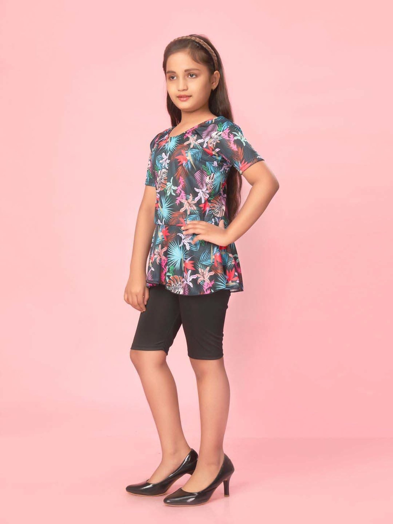 Aarika Kids Multicolor Printed Swim Suit