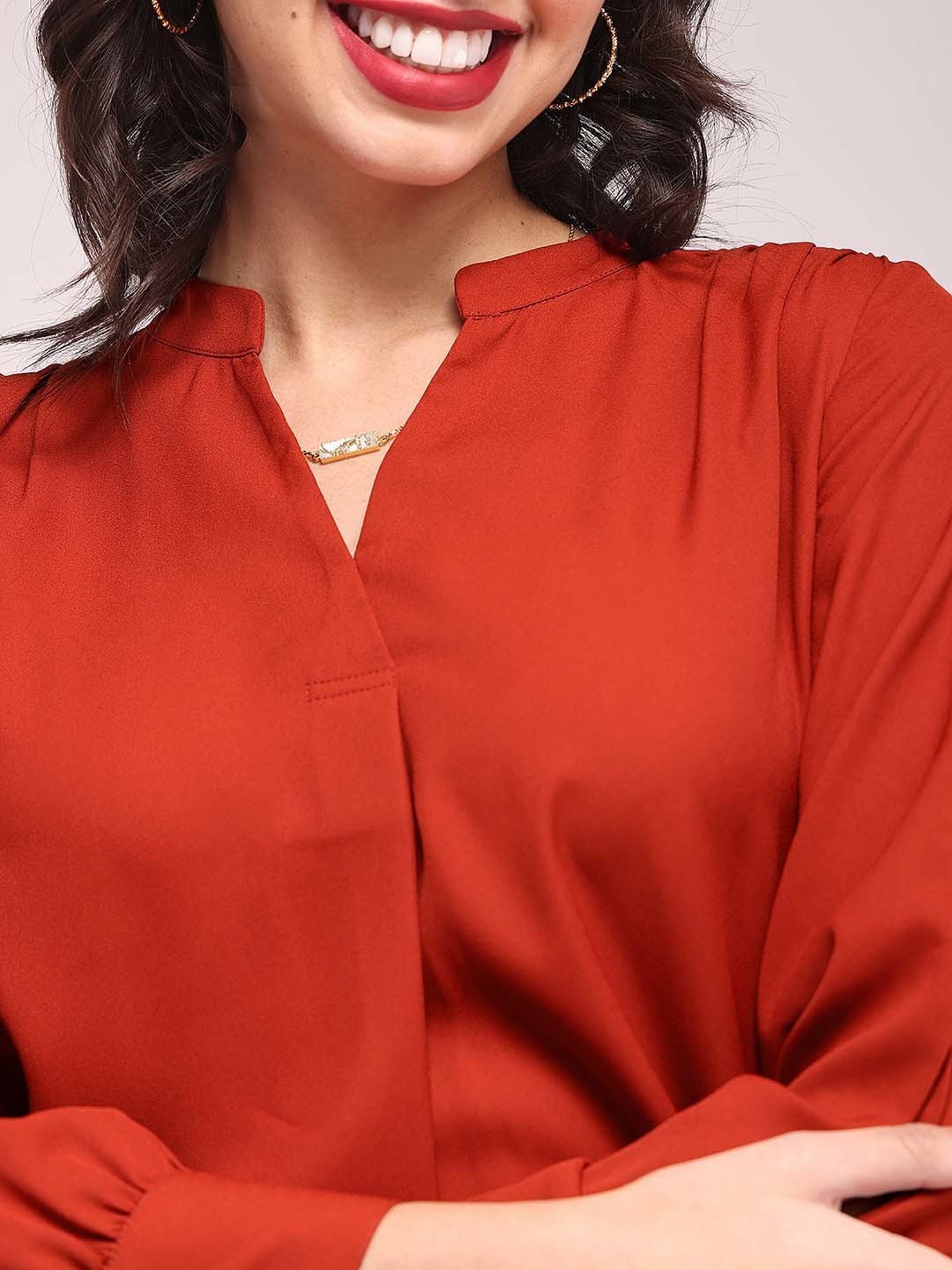 Fablestreet Rust Relaxed Fit Top